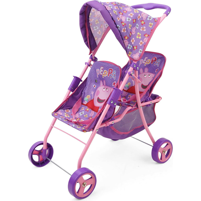 Peppa Pig: Doll Twin Stroller - Purple