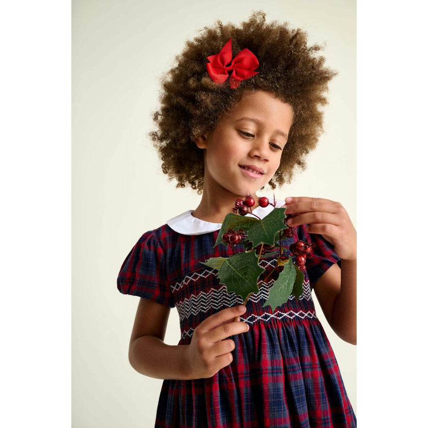 Smocked Girls Dress Kelly