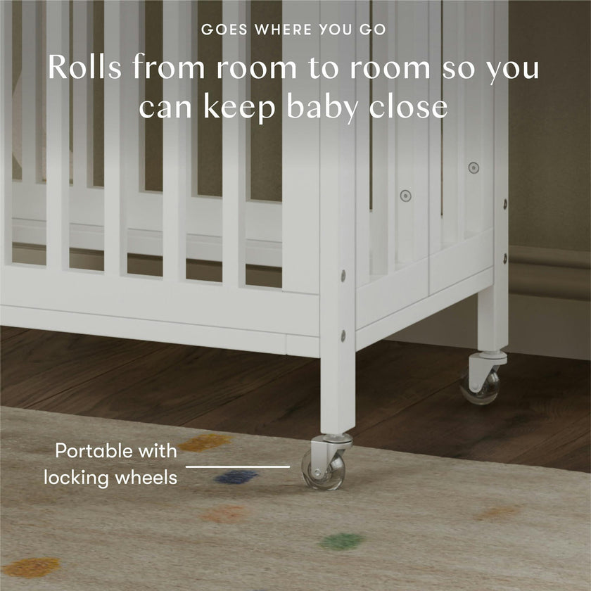 Rolli 9-in-1 Convertible All-Stages® Crib with Bassinet & Toddler Bed Conversion Kits in White