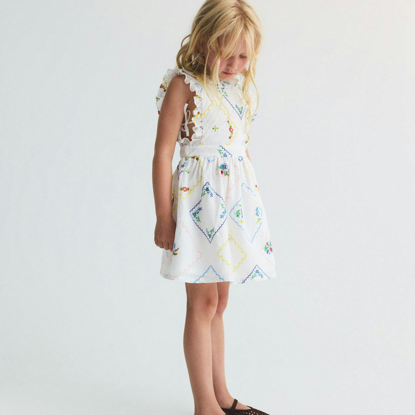 Jacinthe Dress Multicolor Embroidery