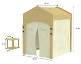 Ash Kids Play Tent & Desk Set | Adjustable Wooden Learning Tent with Desk, Chair & Chalkboard