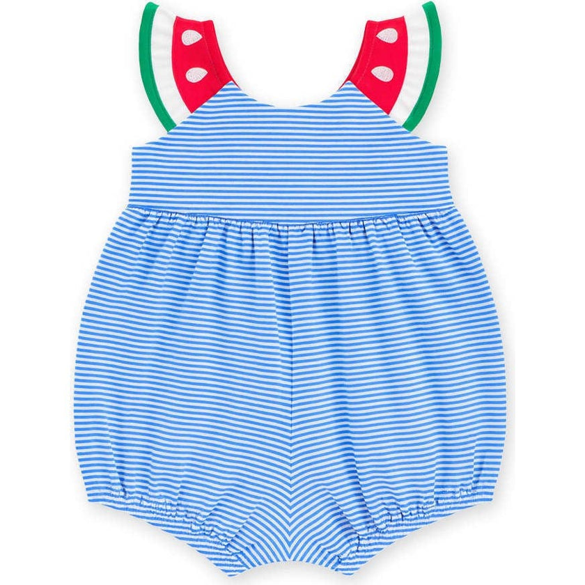 Seersucker Swimsuit With Watermelon