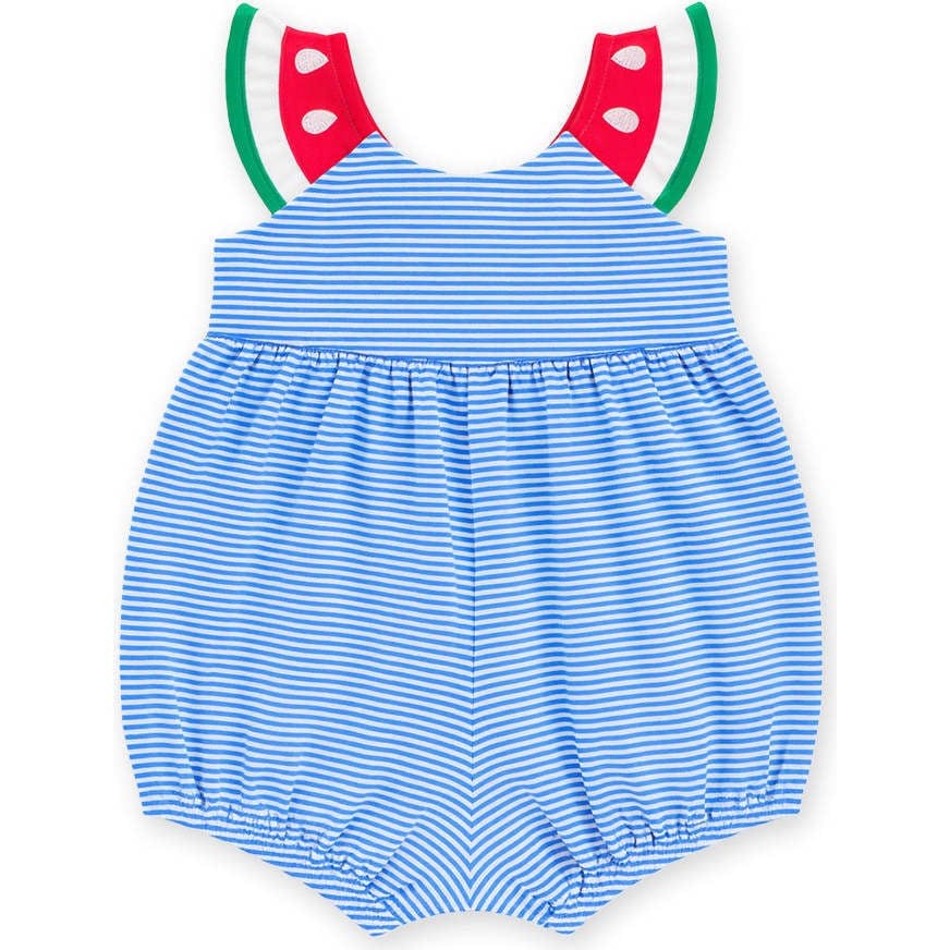 Seersucker Swimsuit With Watermelon