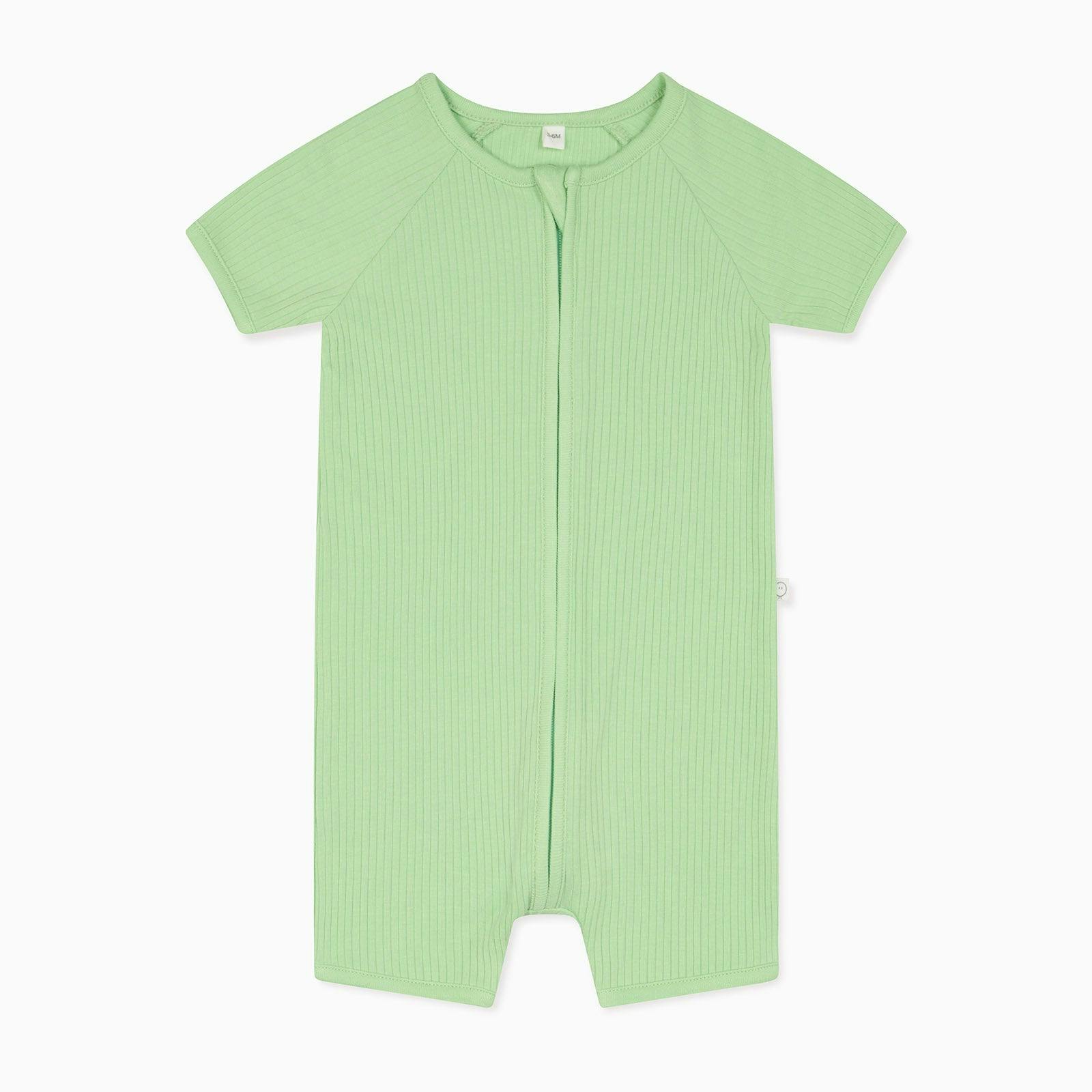 Ribbed Zip Summer Pajamas