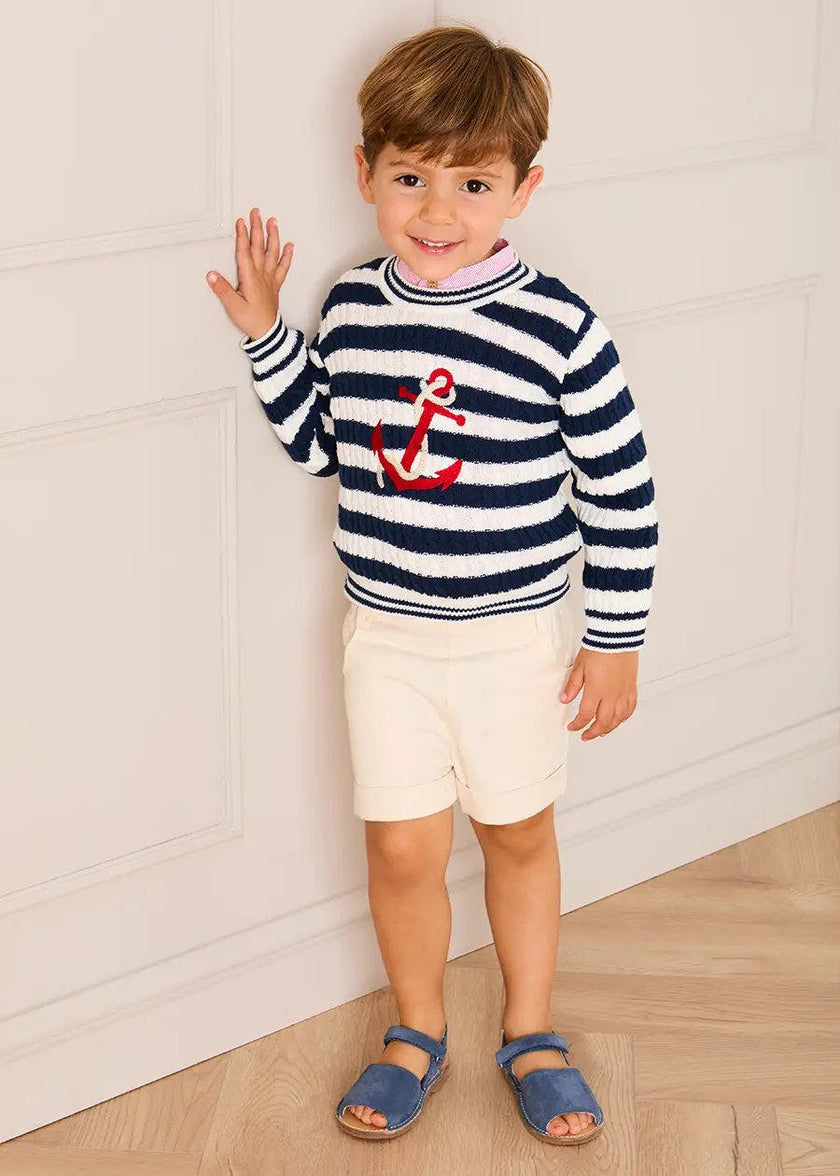 Elasticated Waist Shorts in Cream (12mths-4yrs)