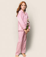 Kid's Flannel Pajama Set in Pink