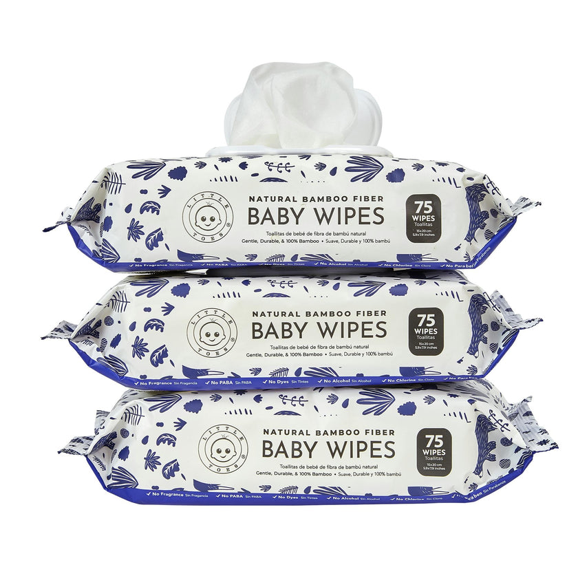 Natural Bamboo Baby Wipes, White