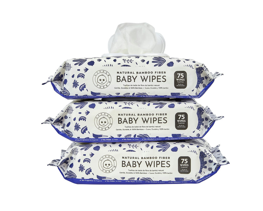 Natural Bamboo Baby Wipes, White