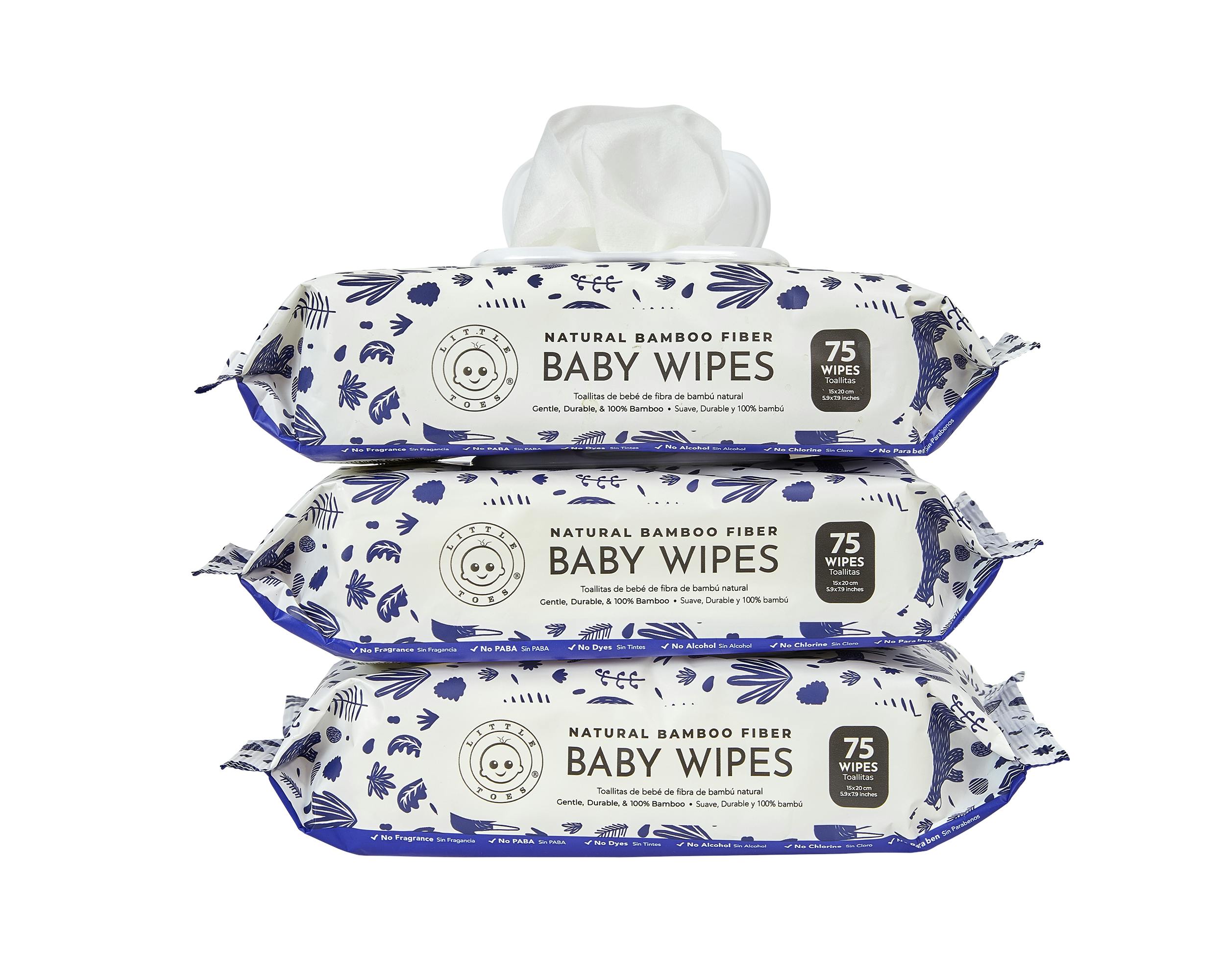 Natural Bamboo Baby Wipes, White