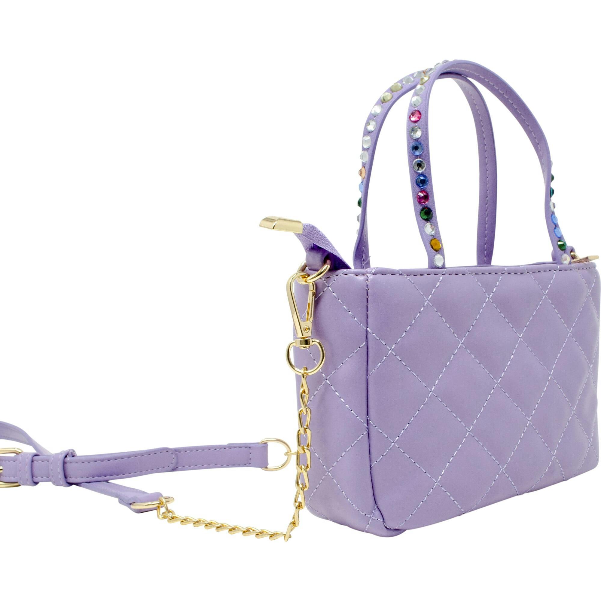 Quilted Rhinestone Tote Bag
