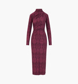The Rizzo Dress - Plum Damask