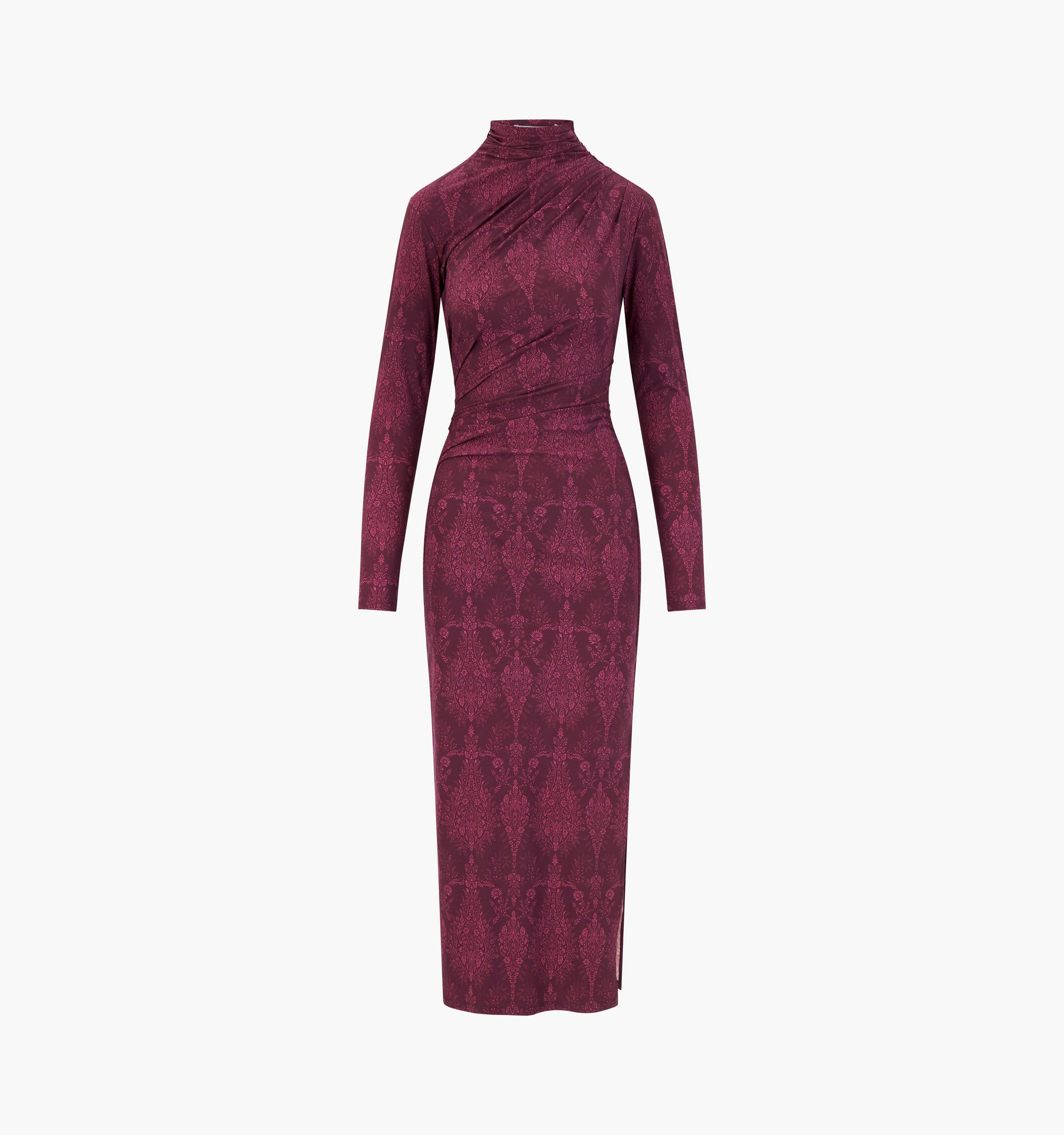 The Rizzo Dress - Plum Damask
