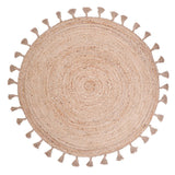 Else Hand-Braided Jute Tassel Large Round Rug