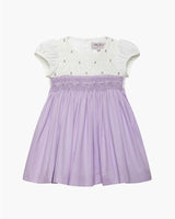 Baby Rose Hand Smocked Dress in Lilac