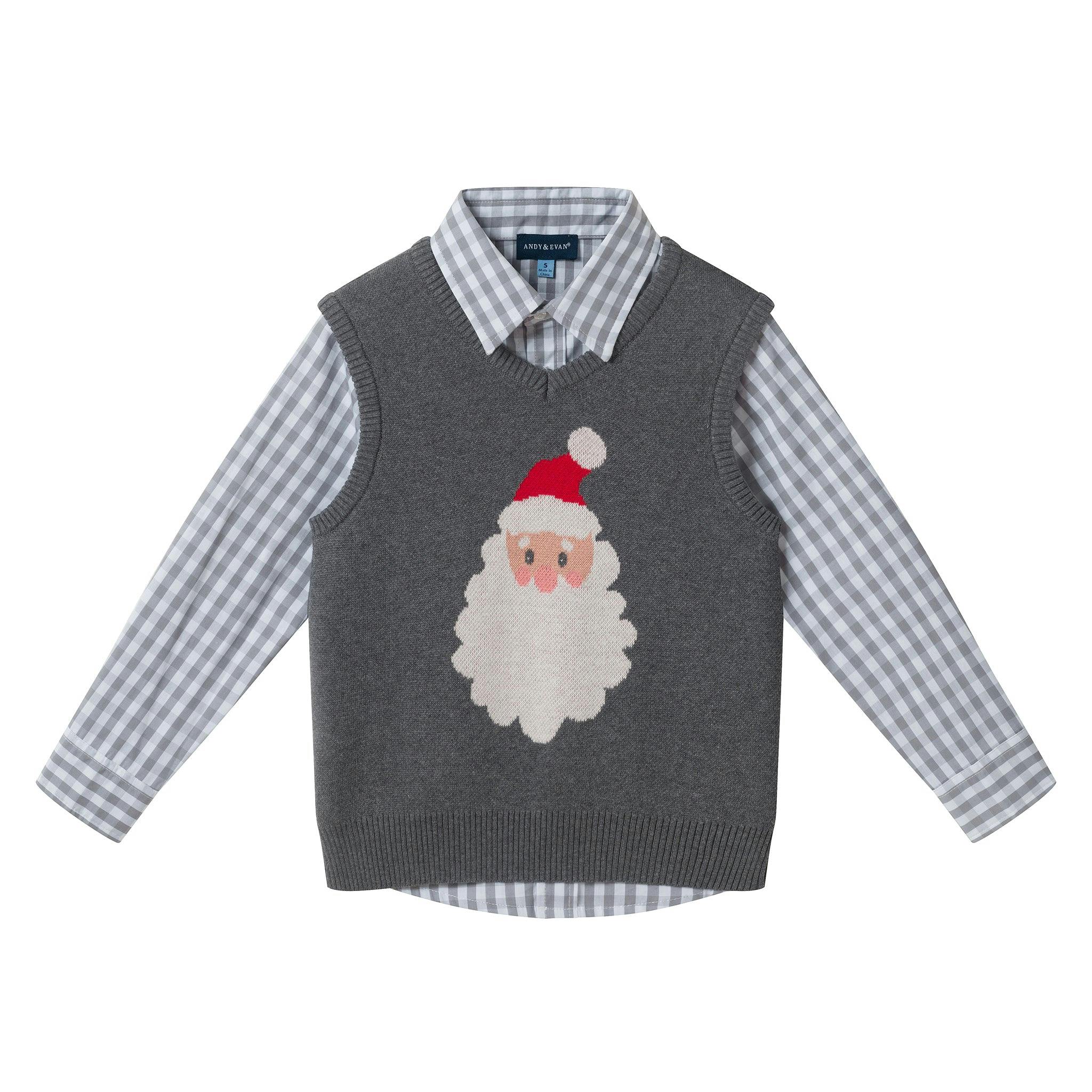 Holiday Sweater Vest Set | Santa