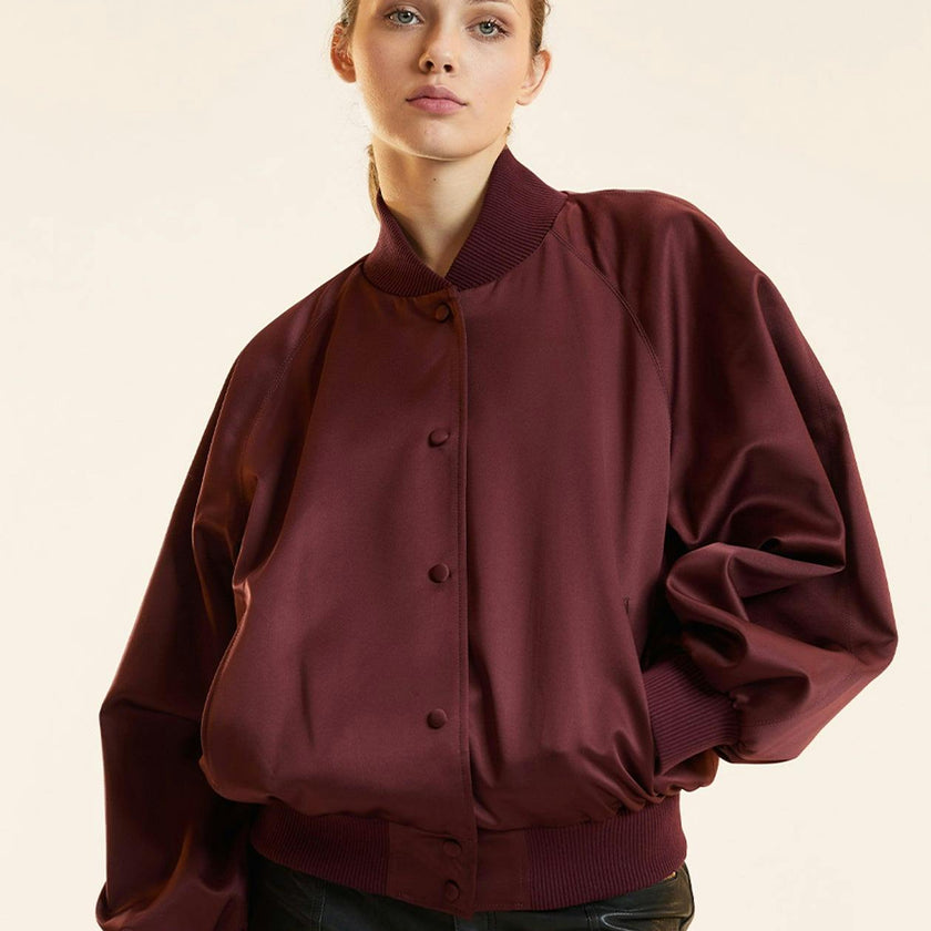 Satin Bomber Jacket