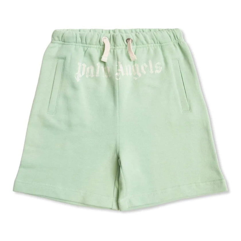 Green Brushed Logo Sweatshorts
