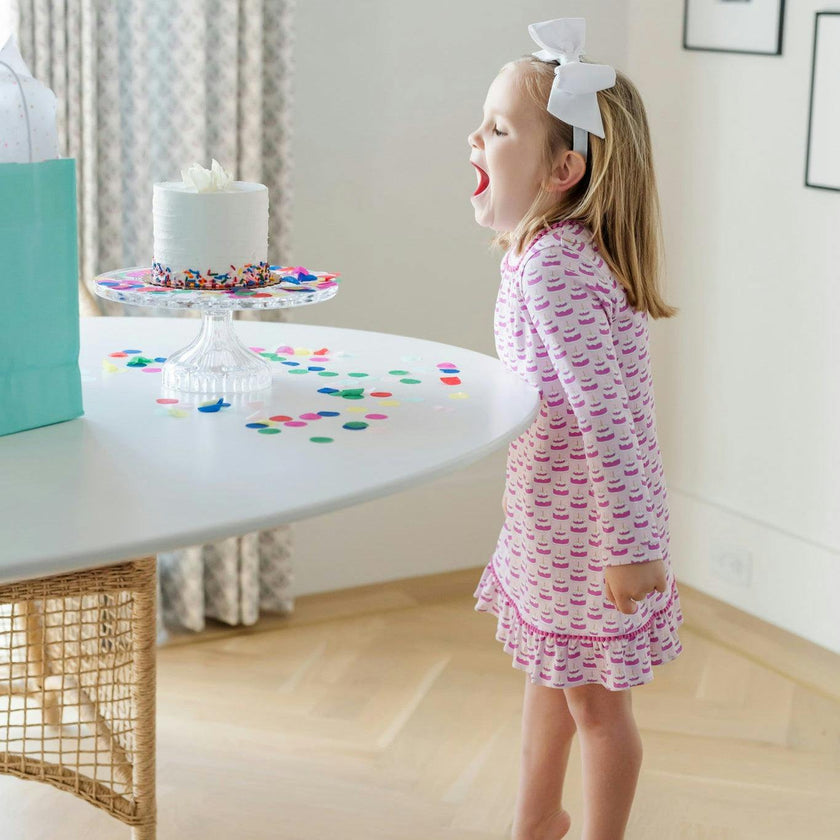 Carlin Girls' Dress Birthday Cake Pink