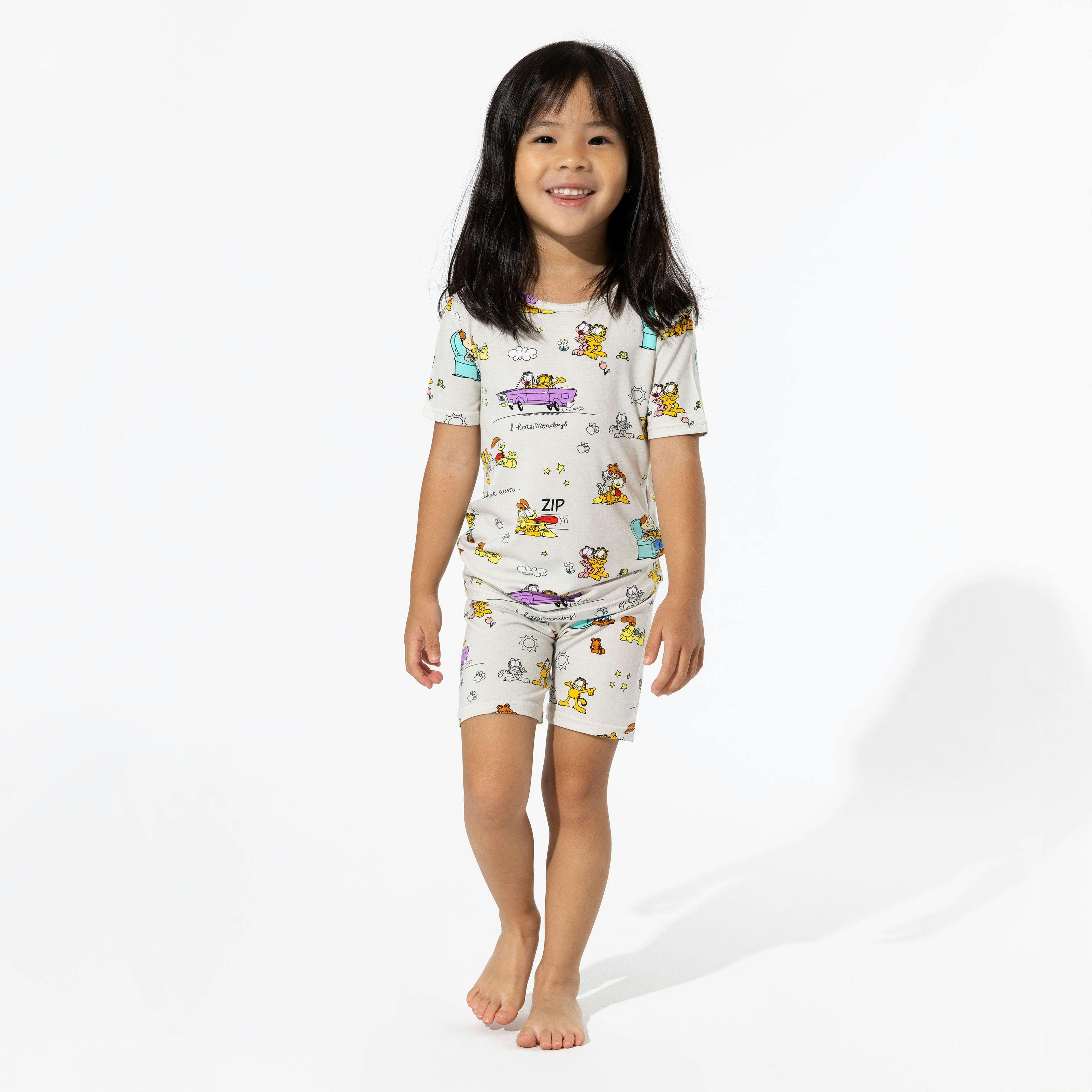 Garfield & Friends Bamboo Kids Pajama Short Set