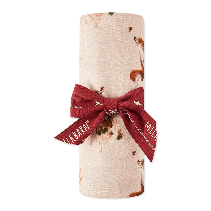 Floral Big Lovey Three-Layer Muslin Blanket