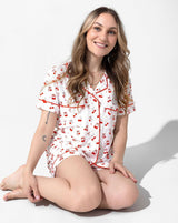 Cherry On Top Bamboo Women's Pajama Short Set