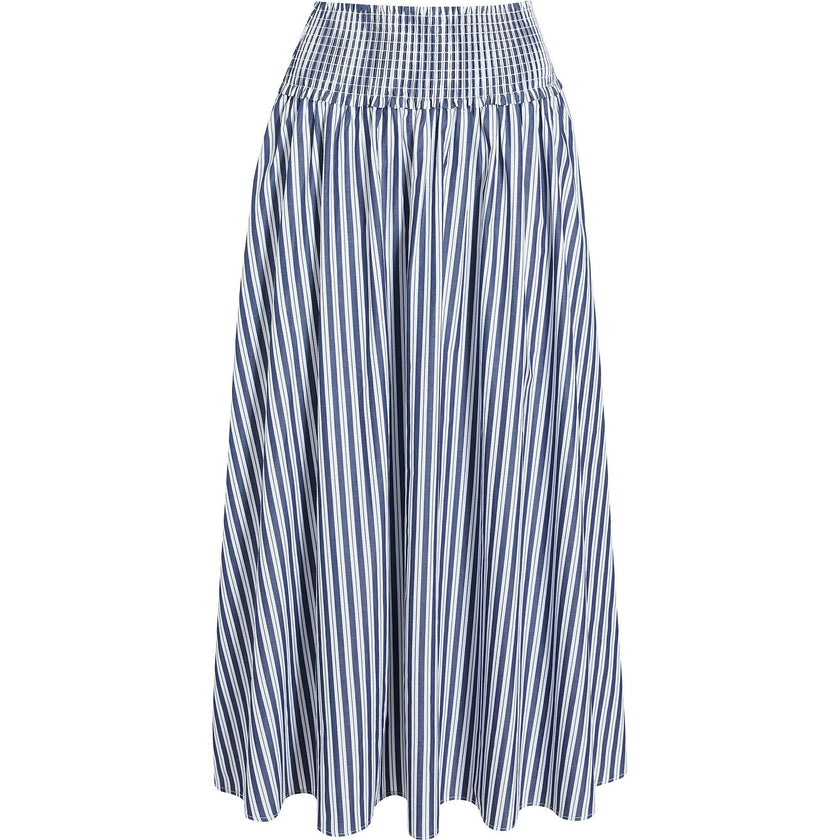 The Delphine Nap Skirt - Navy Stripe