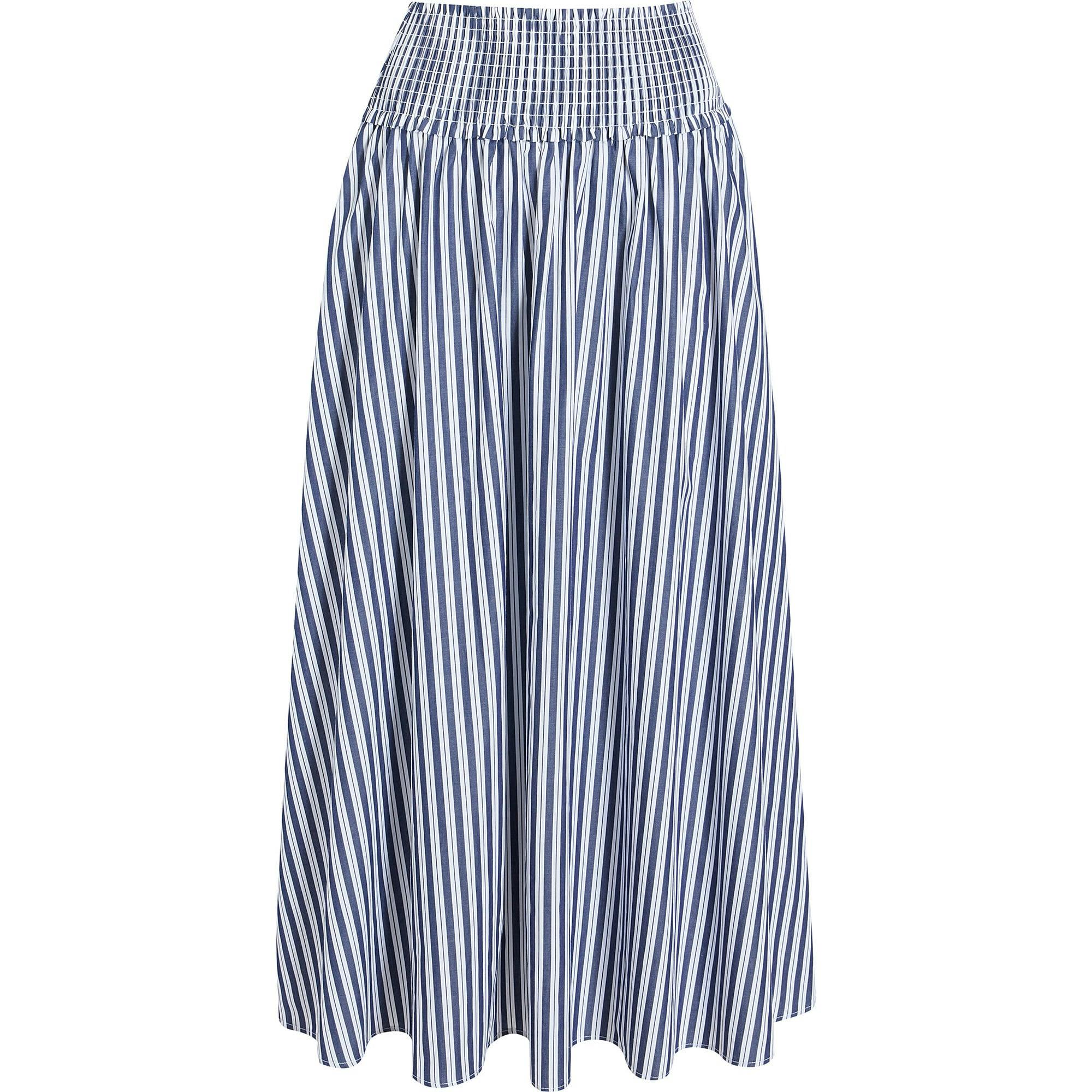 The Delphine Nap Skirt - Navy Stripe