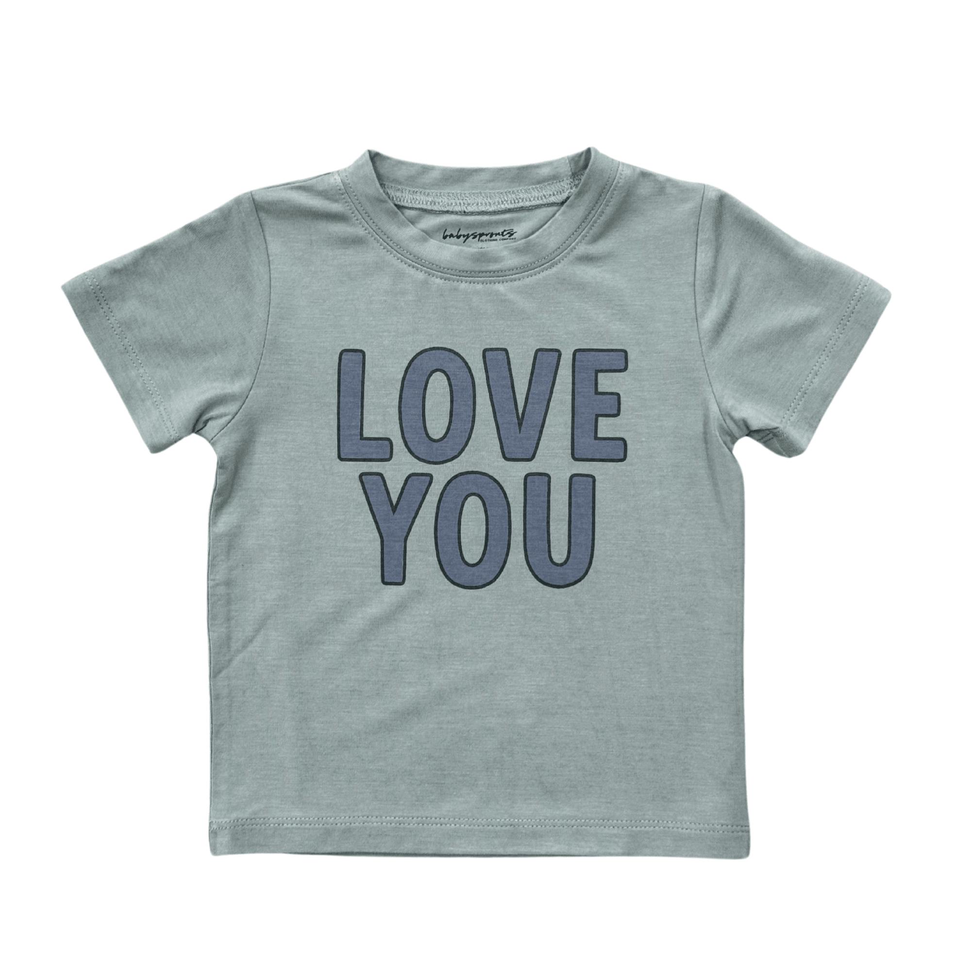 Boy's Short Sleeve Tee Heart Eyes Smile Face