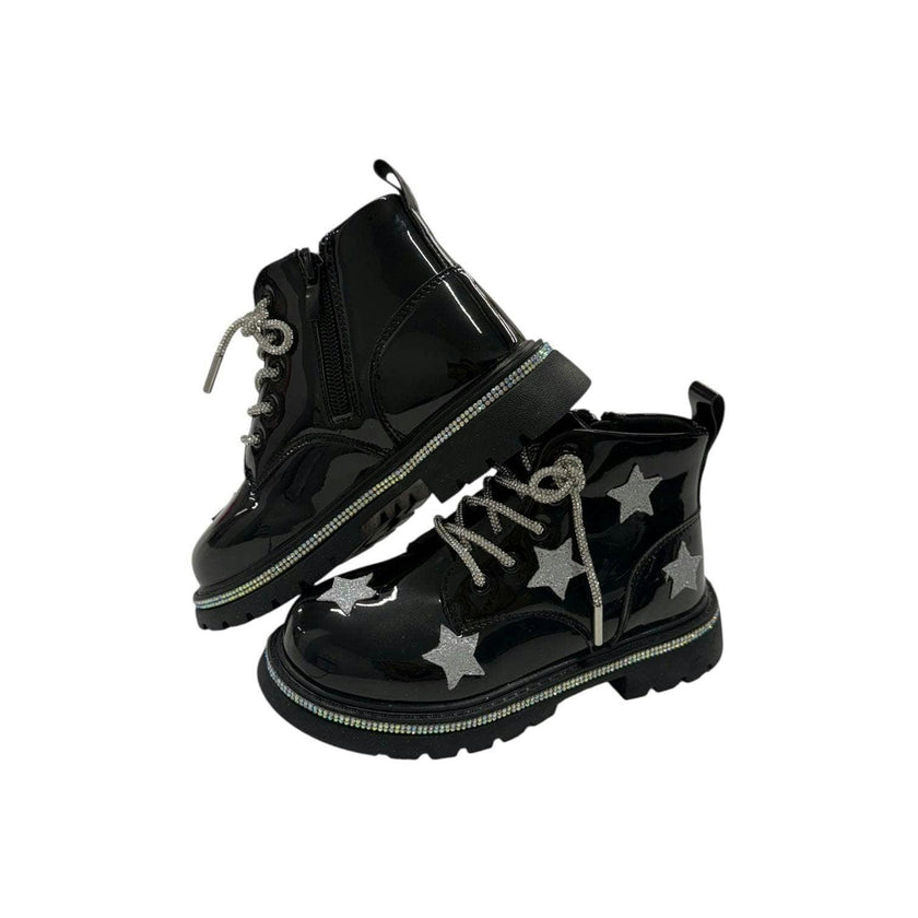 Black Rainbow Shimmer Stars Boots