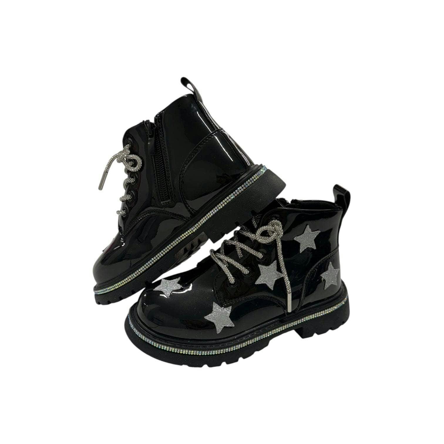 Black Rainbow Shimmer Stars Boots