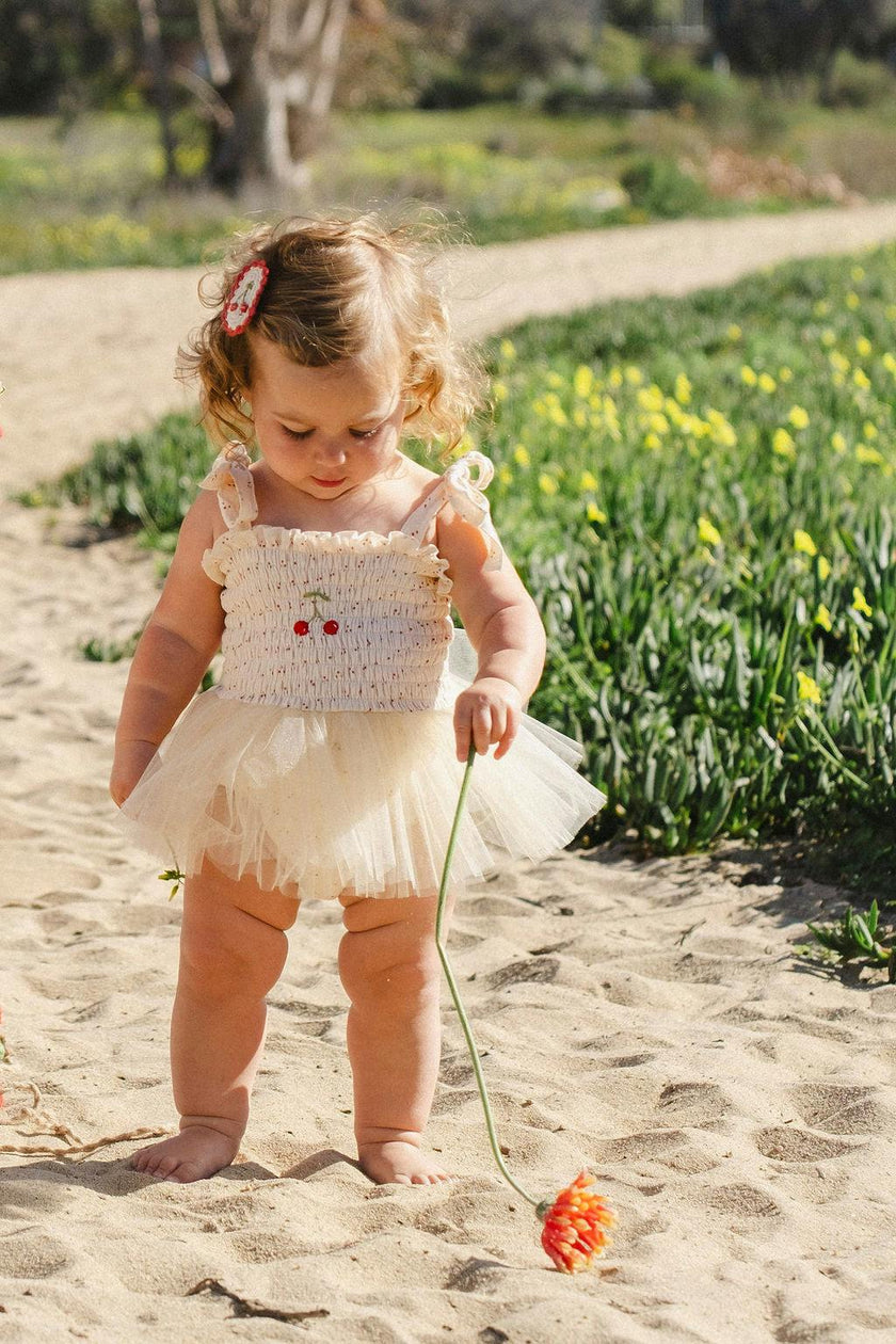 Cherry Tutu in Red Dot