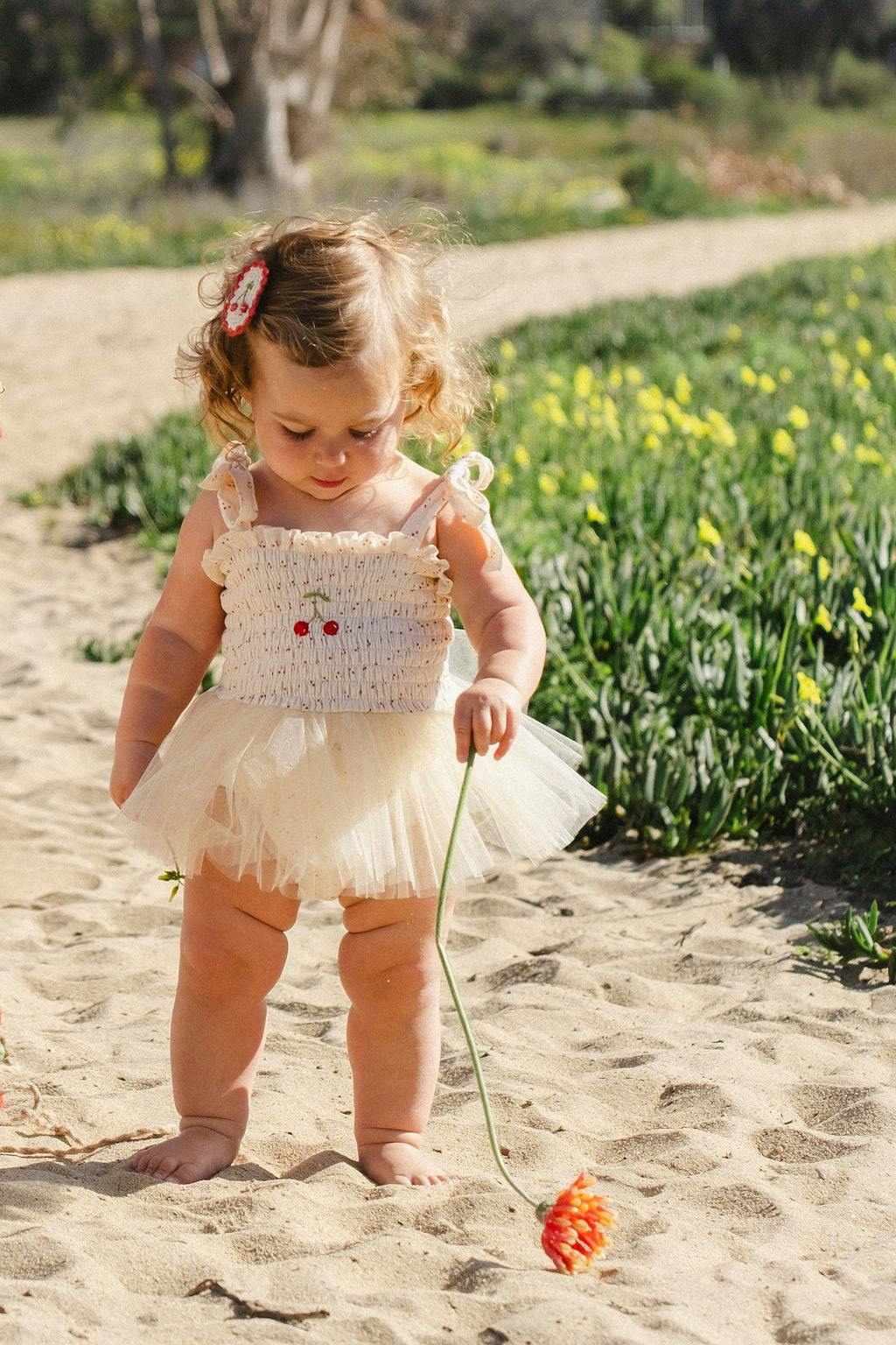 Cherry Tutu in Red Dot