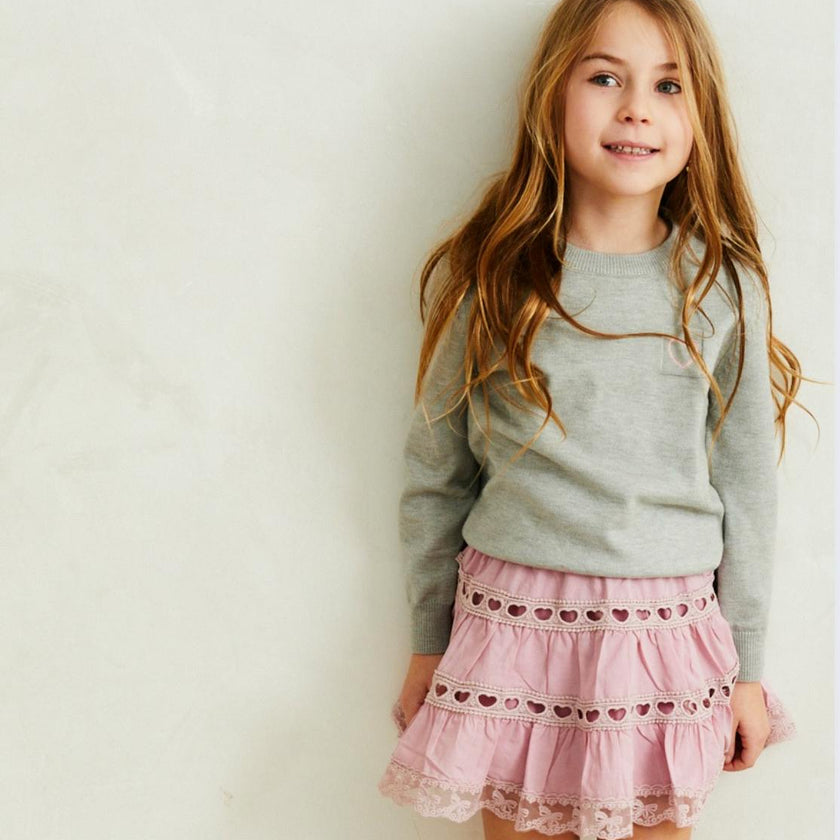 Tiegen Heart Grey Sweater