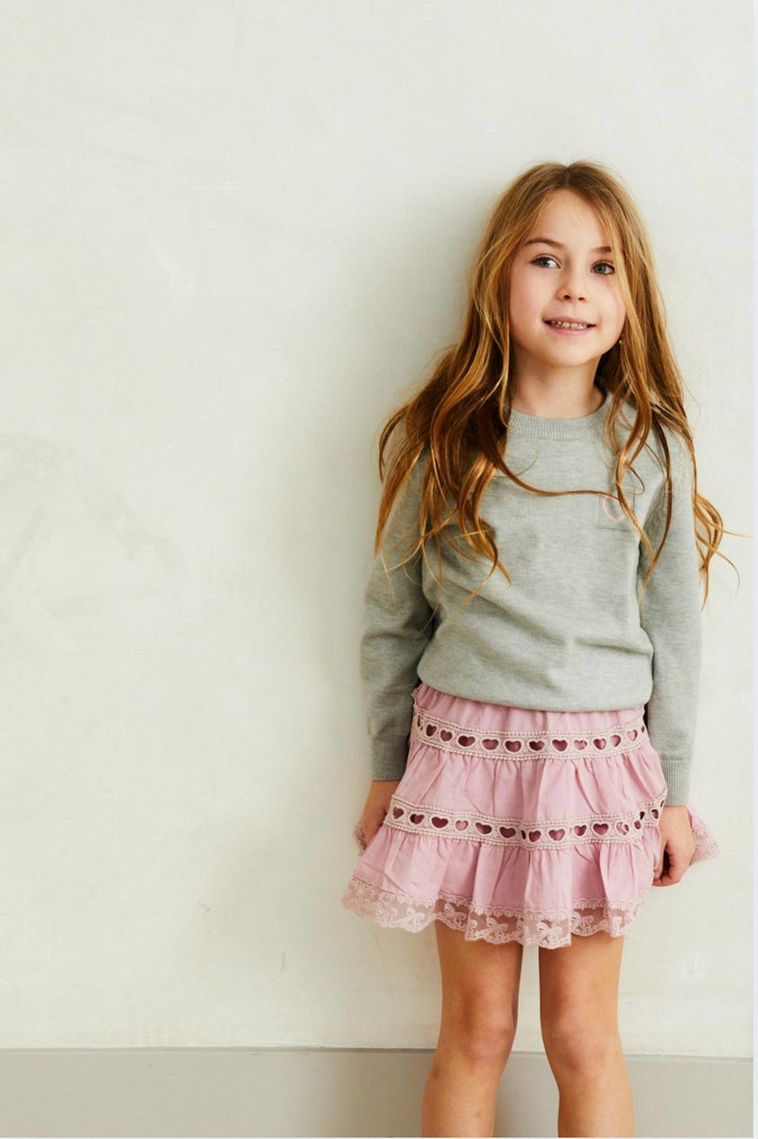 Tiegen Heart Grey Sweater