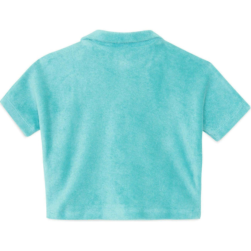 BONTON Blue Fish Terrycloth Baby Shirt
