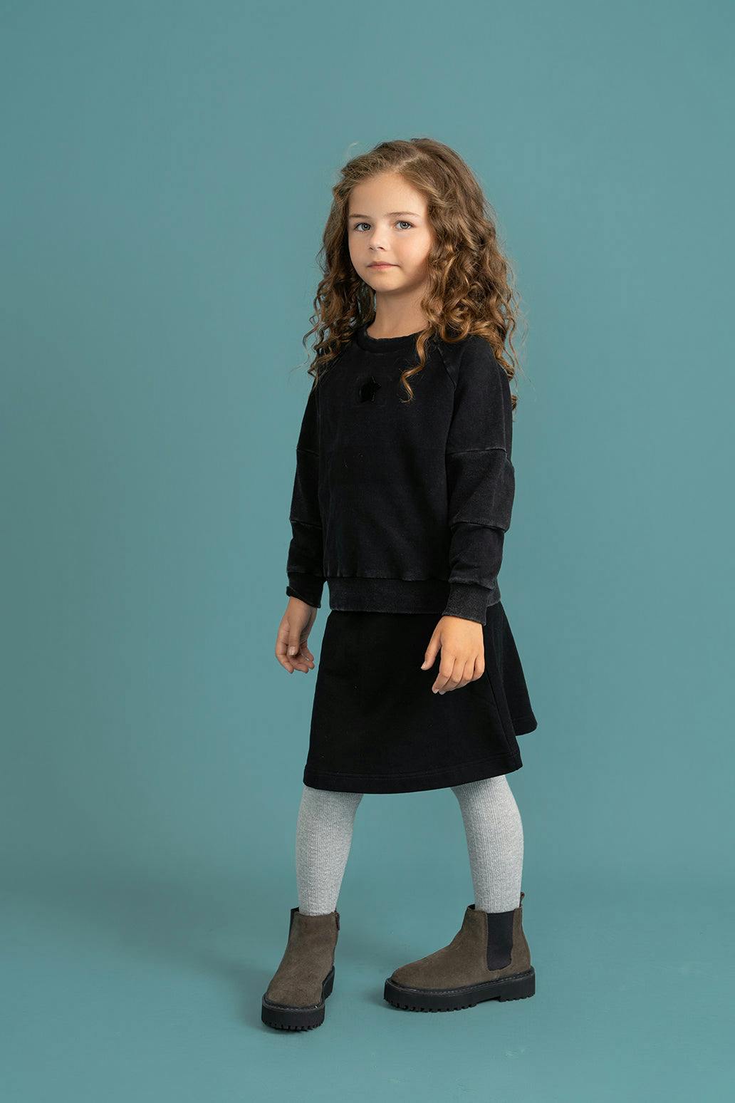 Distressed French Fleece Sweatshirt