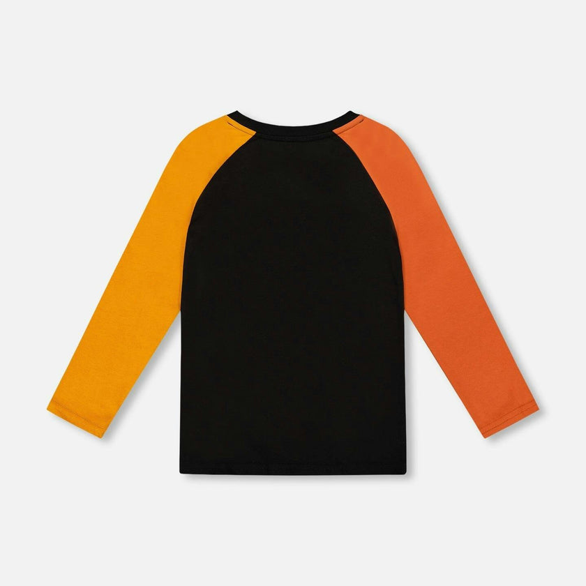 Long Sleeve Raglan T-Shirt with Glow-In-The-Dark Print
