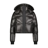 Mixed Media Teen Bomber - Black