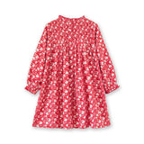 Girls Floral Print Smocked Long Sleeve Dress