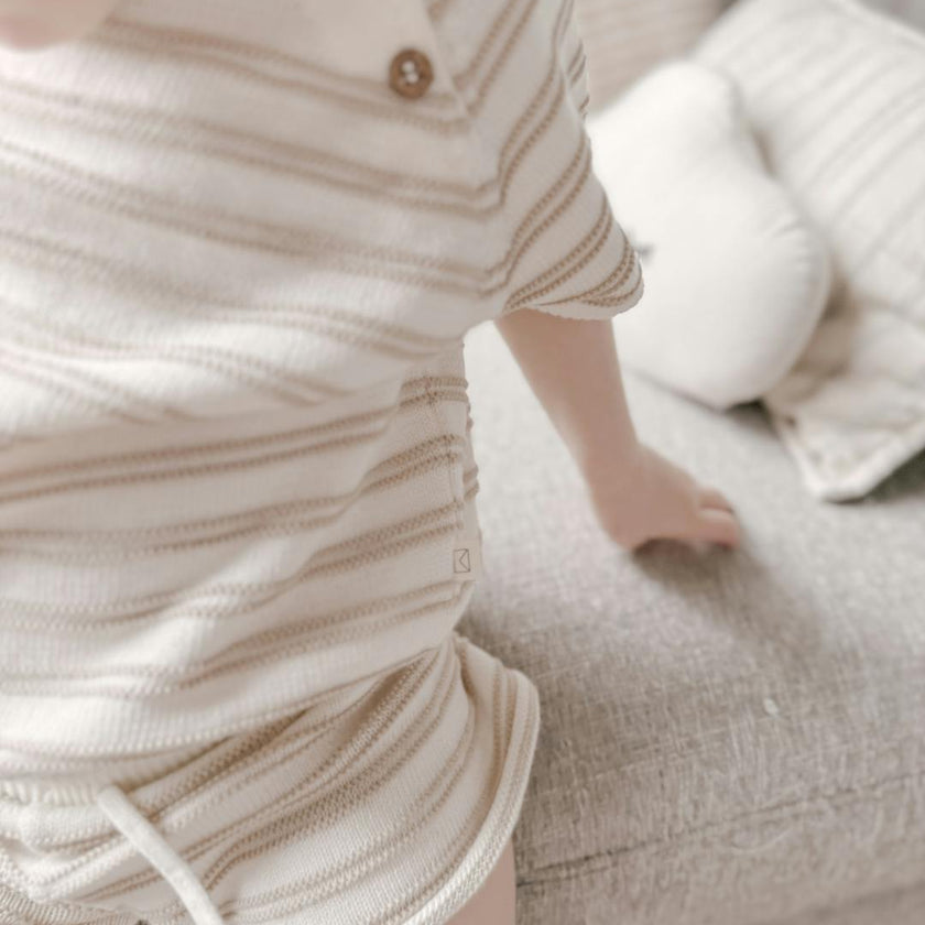 Organic Cotton Stripe Short Set, Stripes