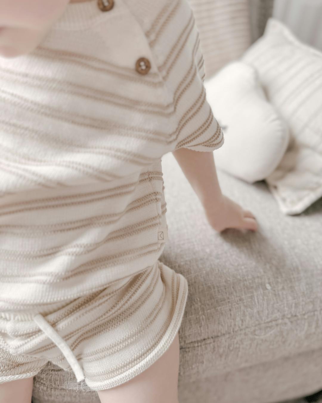 Organic Cotton Stripe Short Set, Stripes