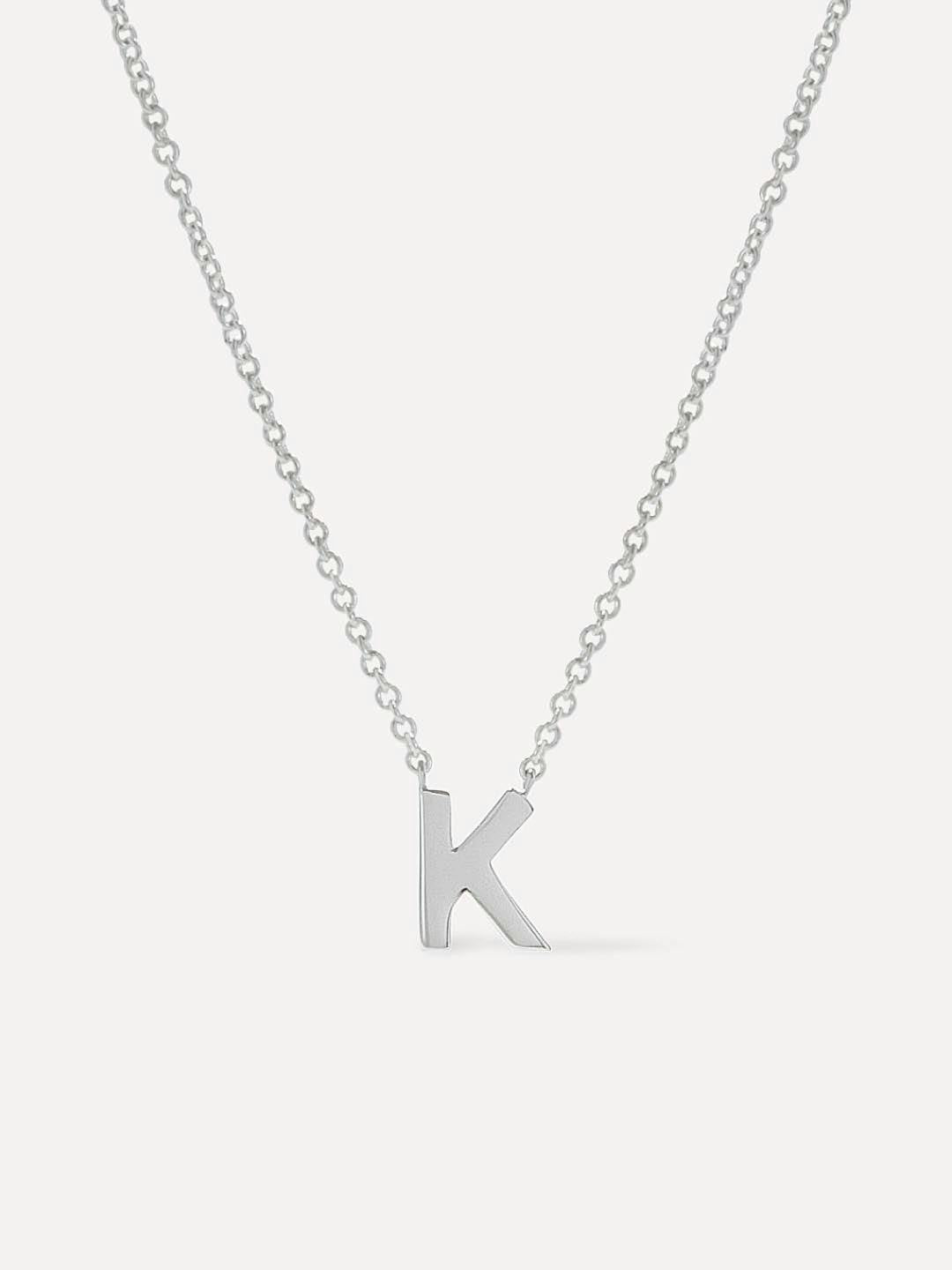 Silver Initial Necklace - Letter Necklace