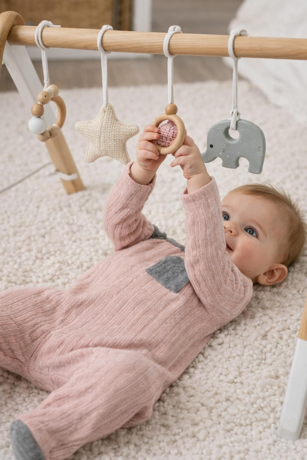 Marled Knit Footie
