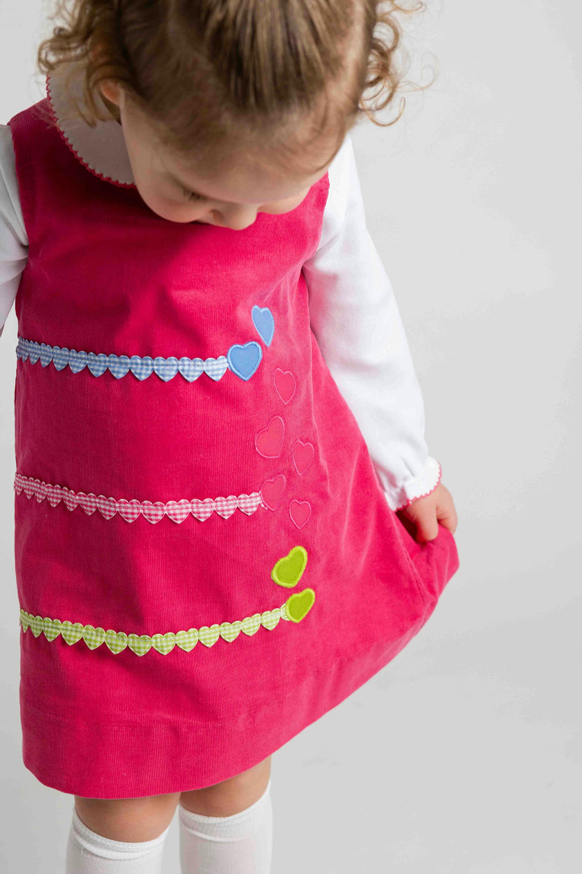 Corduroy Jumper With Hearts