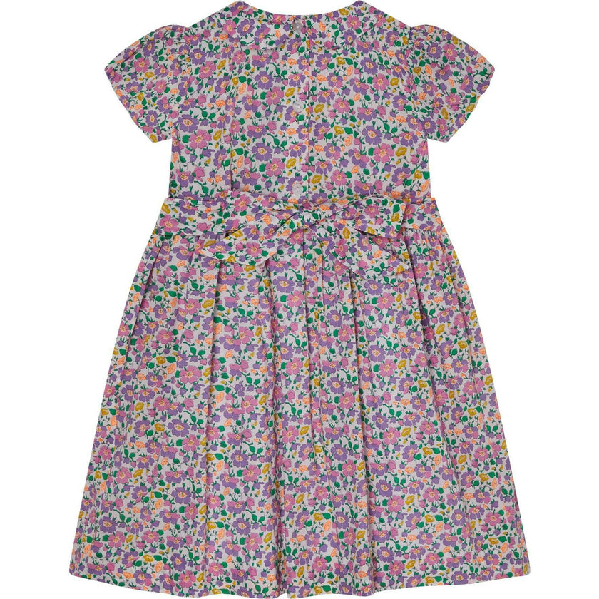 Made With Liberty Fabric Smocked Girls Dress Crisantha