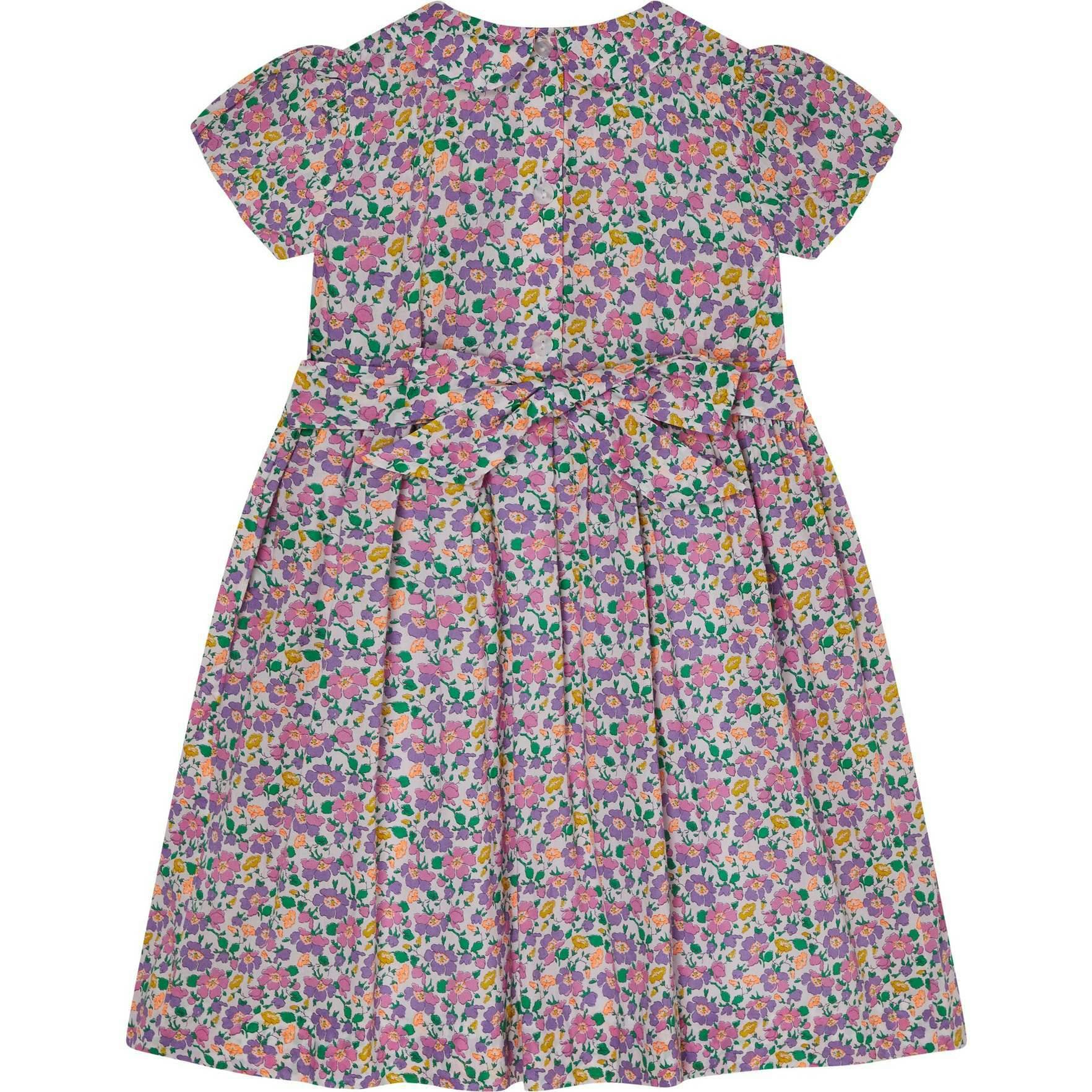Made With Liberty Fabric Smocked Girls Dress Crisantha