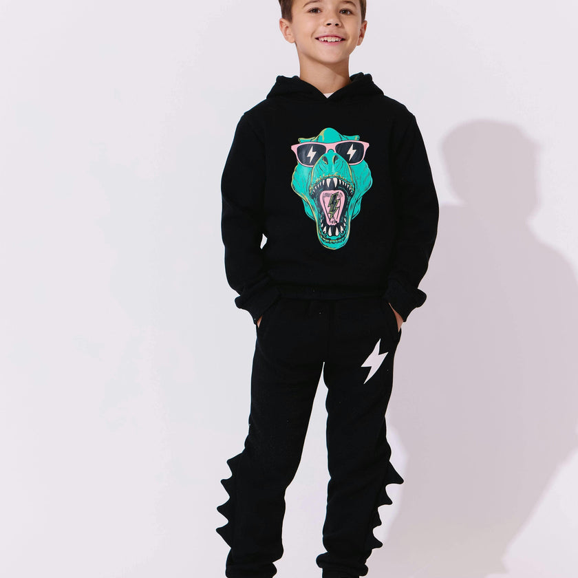 Dino Flash Jogger Set, Black