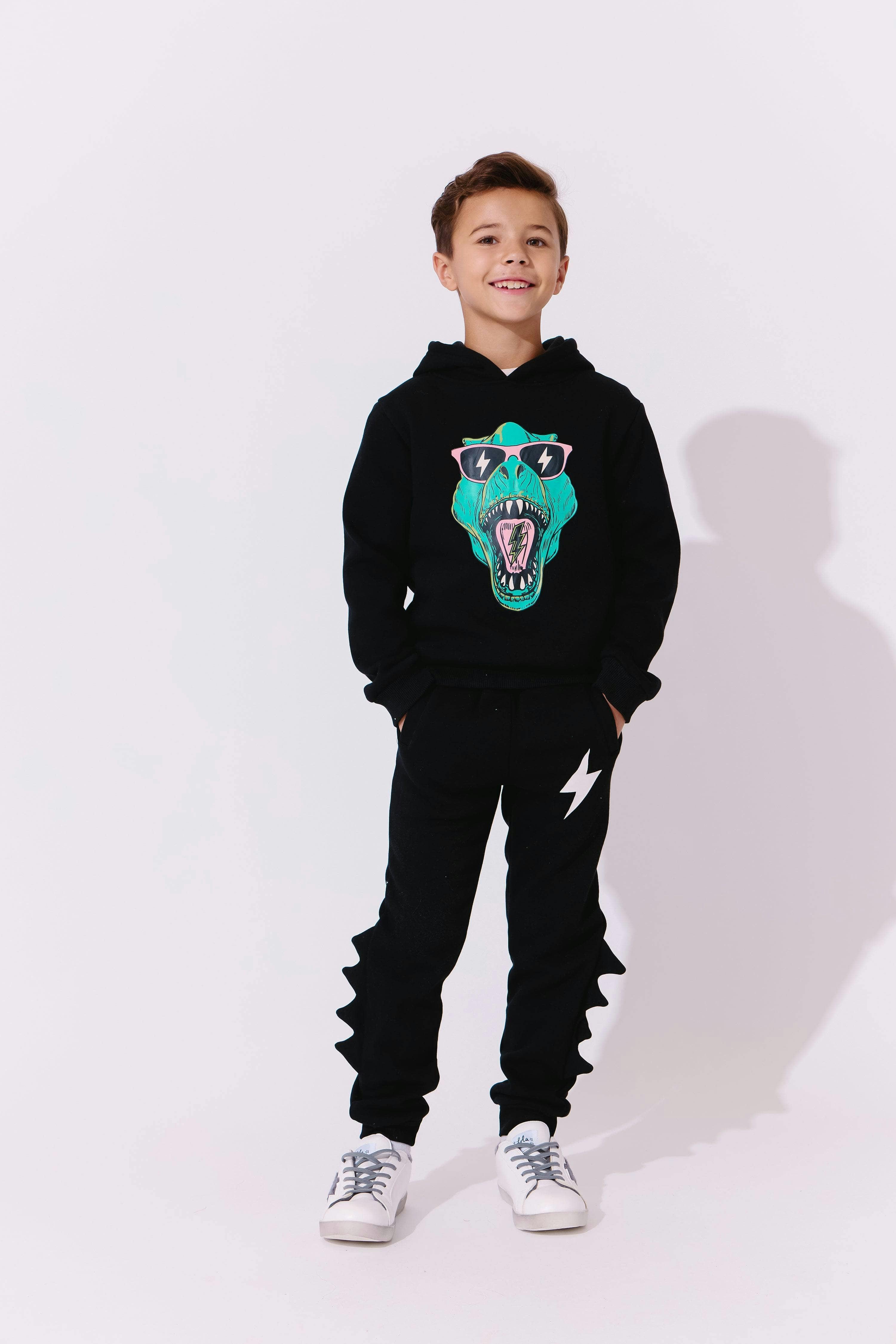 Dino Flash Jogger Set, Black