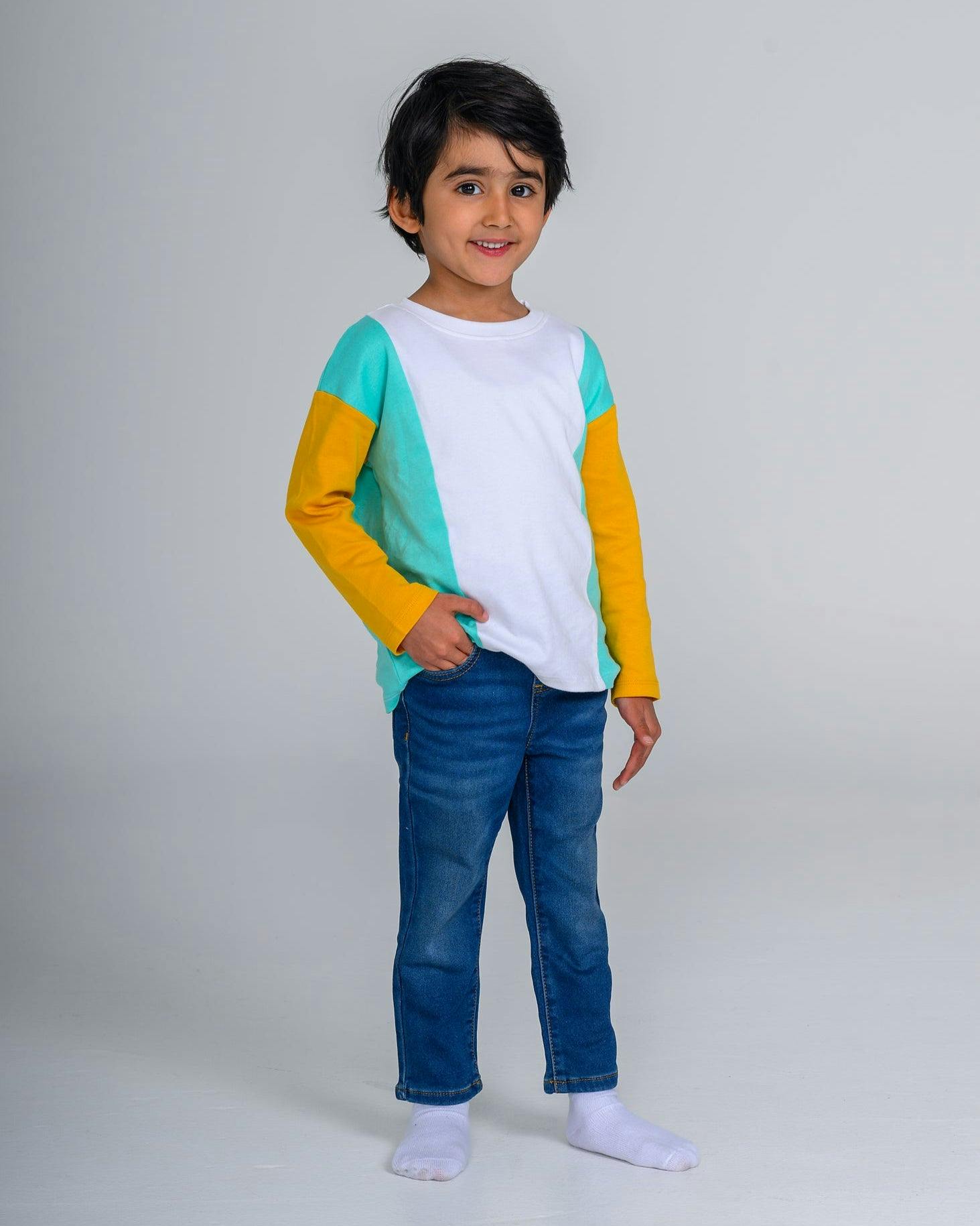 Long Sleeve Sunny Teal T-shirt