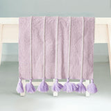 Lavender Tassel Table Runner